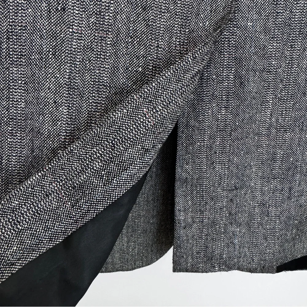Vintage Burberrys Herringbone Overcheck Sport Coat Wool Blazer Gray